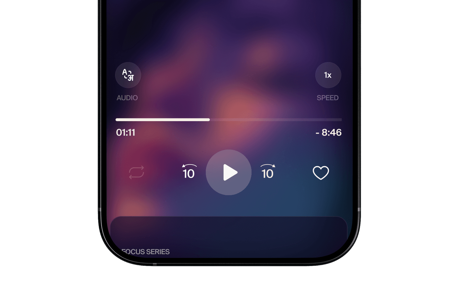 In-app audio player